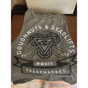 Doughnuts and deadlifts crop tank top